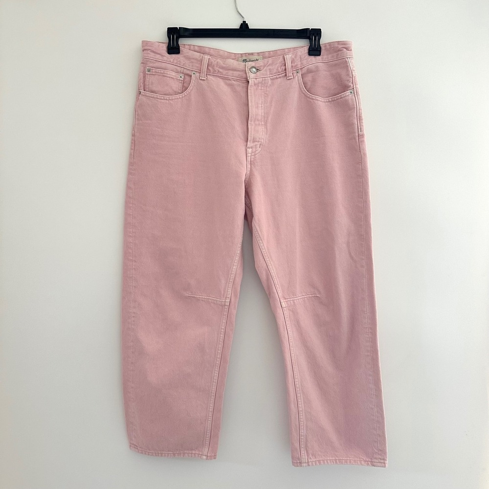 Madewell Pink Wide-Leg Jeans